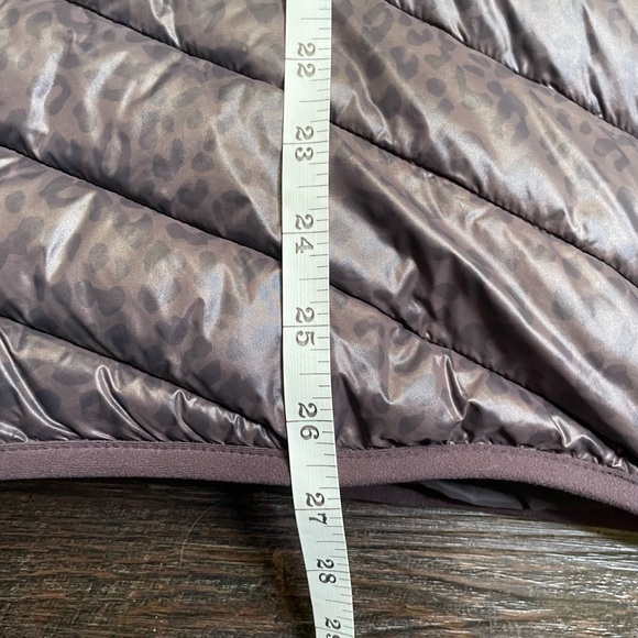 Offline‎ By Aerie Hooded Brown Cheetah Print Puffer Jacket Womens Small Full Zip - Picture 11 of 12